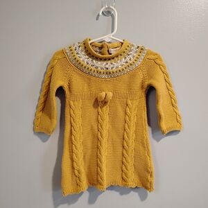 Cynthia Rowley Yellow Knit Dress with Braided Details
